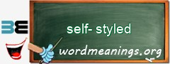 WordMeaning blackboard for self-styled